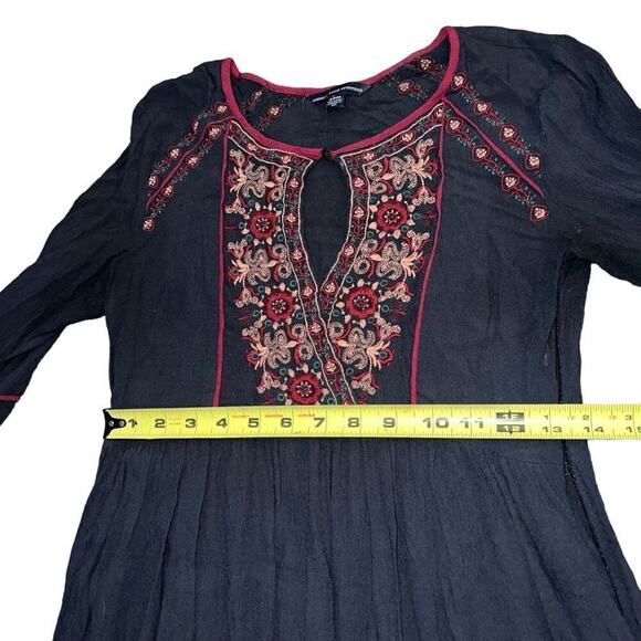 AMERICAN EAGLE OUTFITTERS Navy Blue Boho Bell Sleeve Dress Size S - Picture 6 of 10